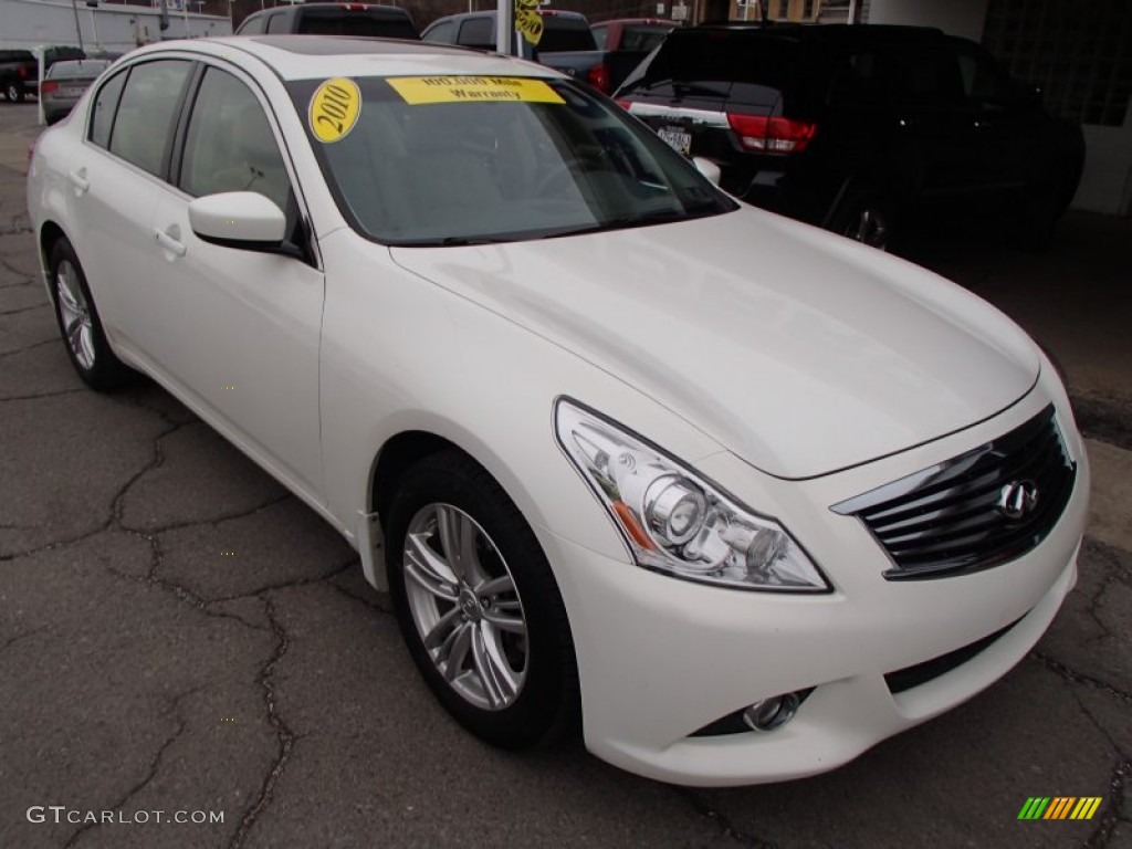 Moonlight White 2010 Infiniti G 37 x AWD Sedan Exterior Photo #78235885