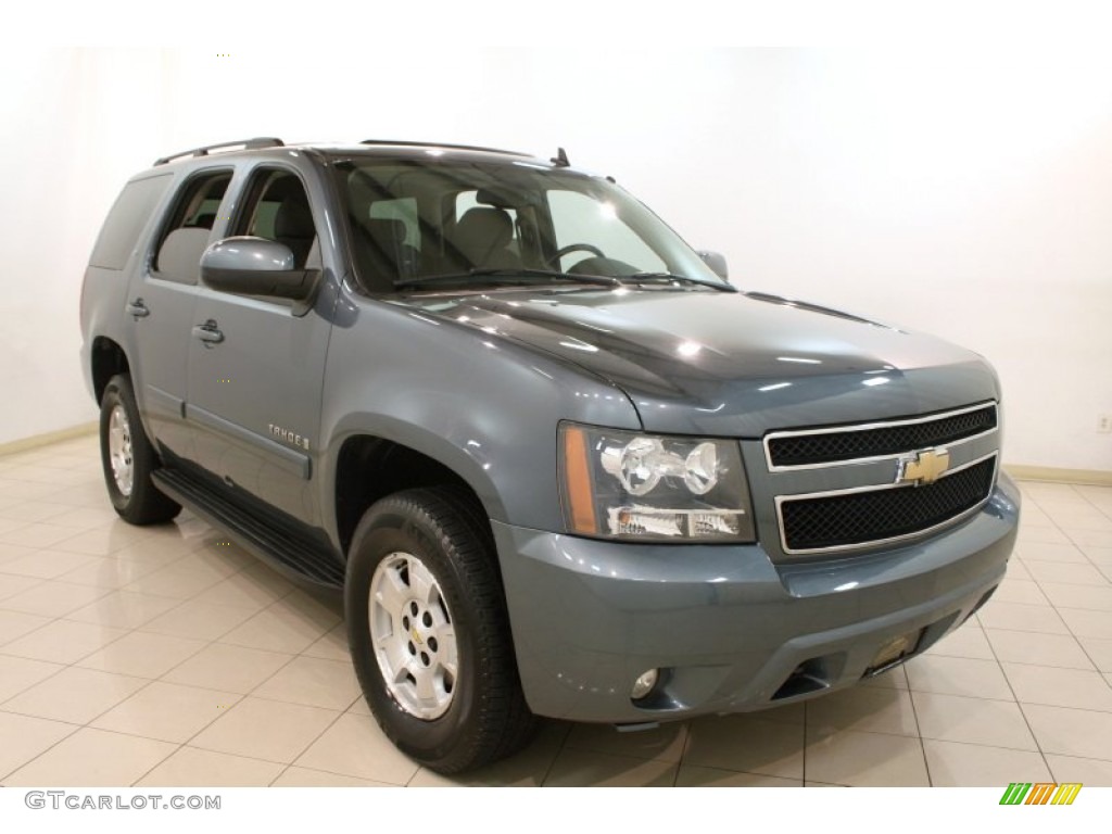 2008 Tahoe LTZ 4x4 - Blue Granite Metallic / Ebony photo #1