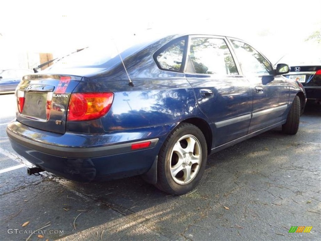 2002 Elantra GT Hatchback - Carbon Blue / Dark Gray photo #3