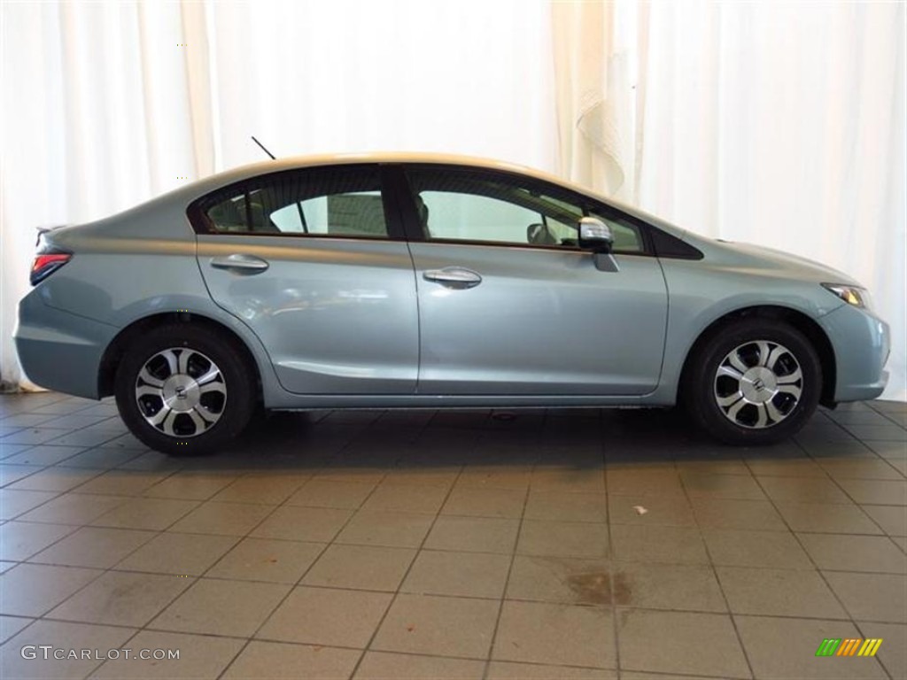 Green Opal Metallic 2013 Honda Civic Hybrid Sedan Exterior Photo #78237361