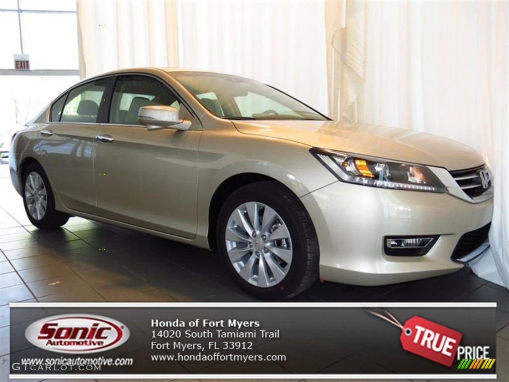 2013 Accord EX-L Sedan - Champagne Frost Pearl / Ivory photo #1