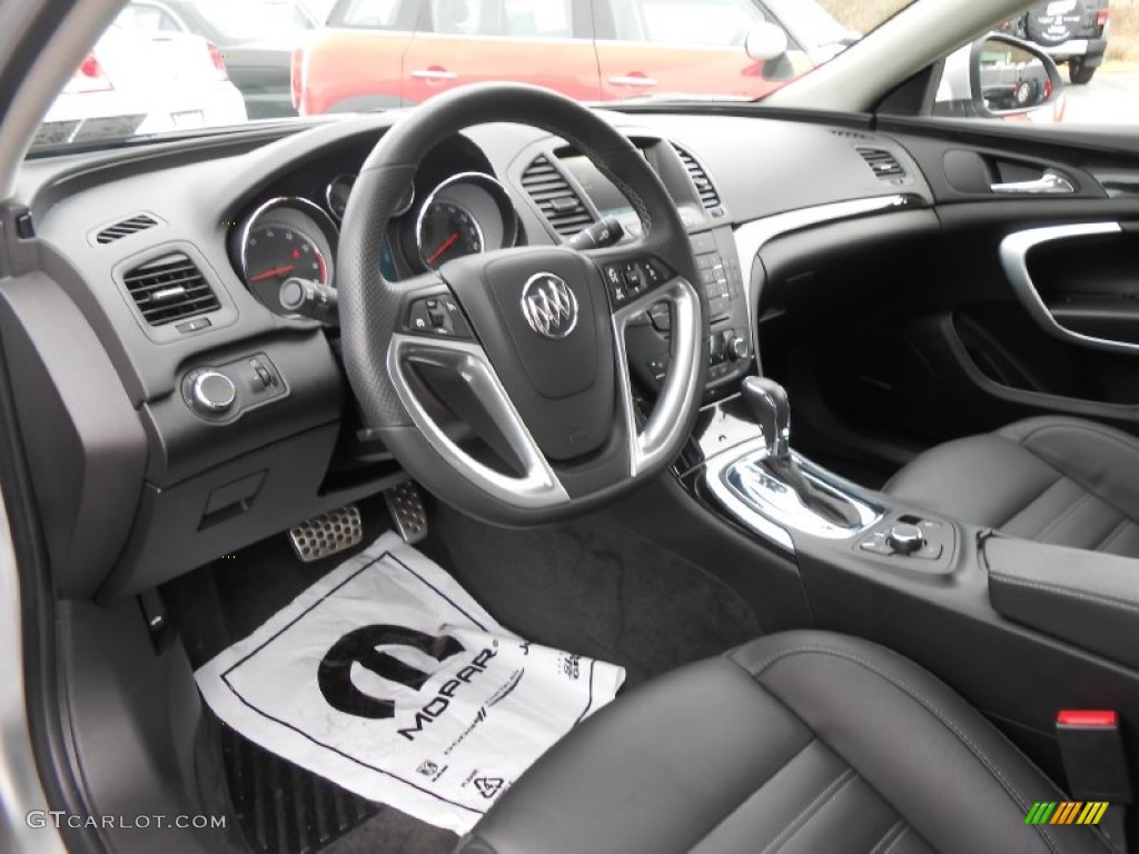Ebony Interior 2012 Buick Regal GS Photo #78238657