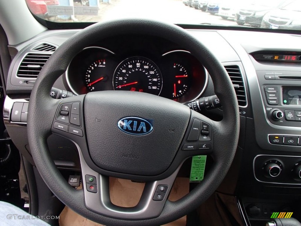 2014 Kia Sorento LX AWD Black Steering Wheel Photo #78238678