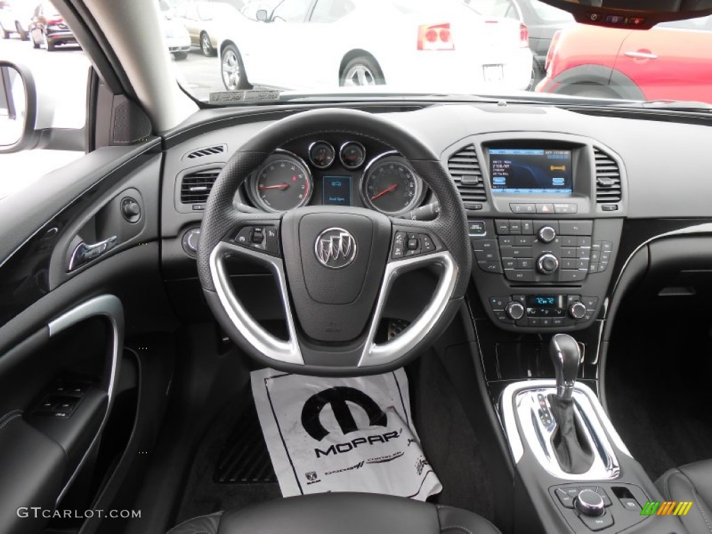 2012 Buick Regal GS Ebony Dashboard Photo #78238843