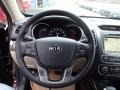 Beige 2014 Kia Sorento EX V6 AWD Steering Wheel