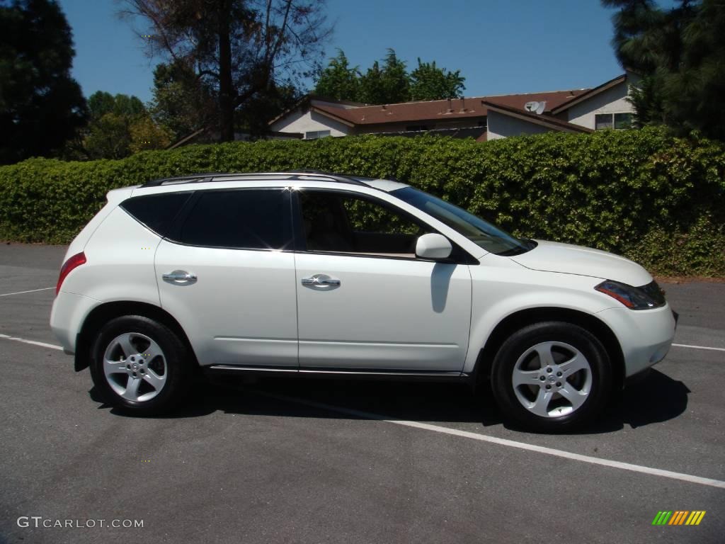 2004 Murano SL AWD - Glacier Pearl White / Cafe Latte photo #8