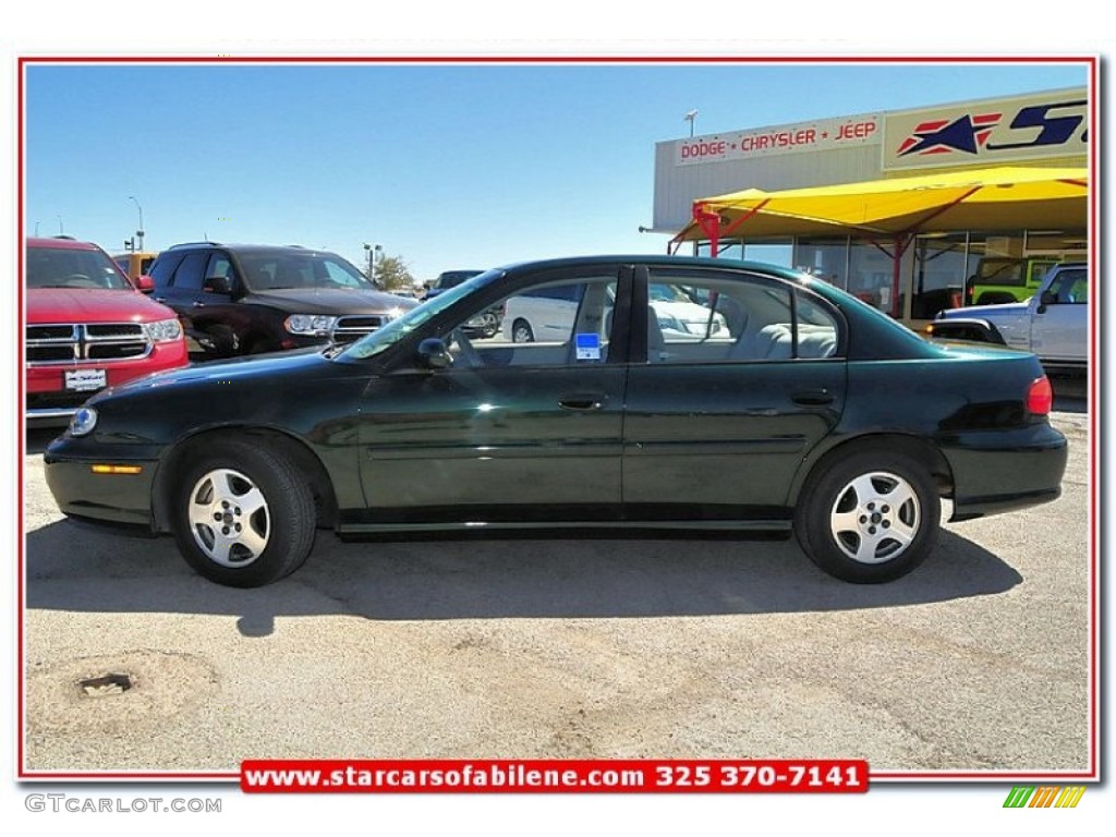 2003 Malibu LS Sedan - Medium Forest Green Metallic / Neutral Beige photo #2