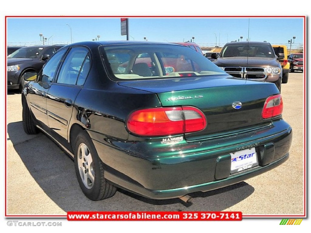 2003 Malibu LS Sedan - Medium Forest Green Metallic / Neutral Beige photo #3