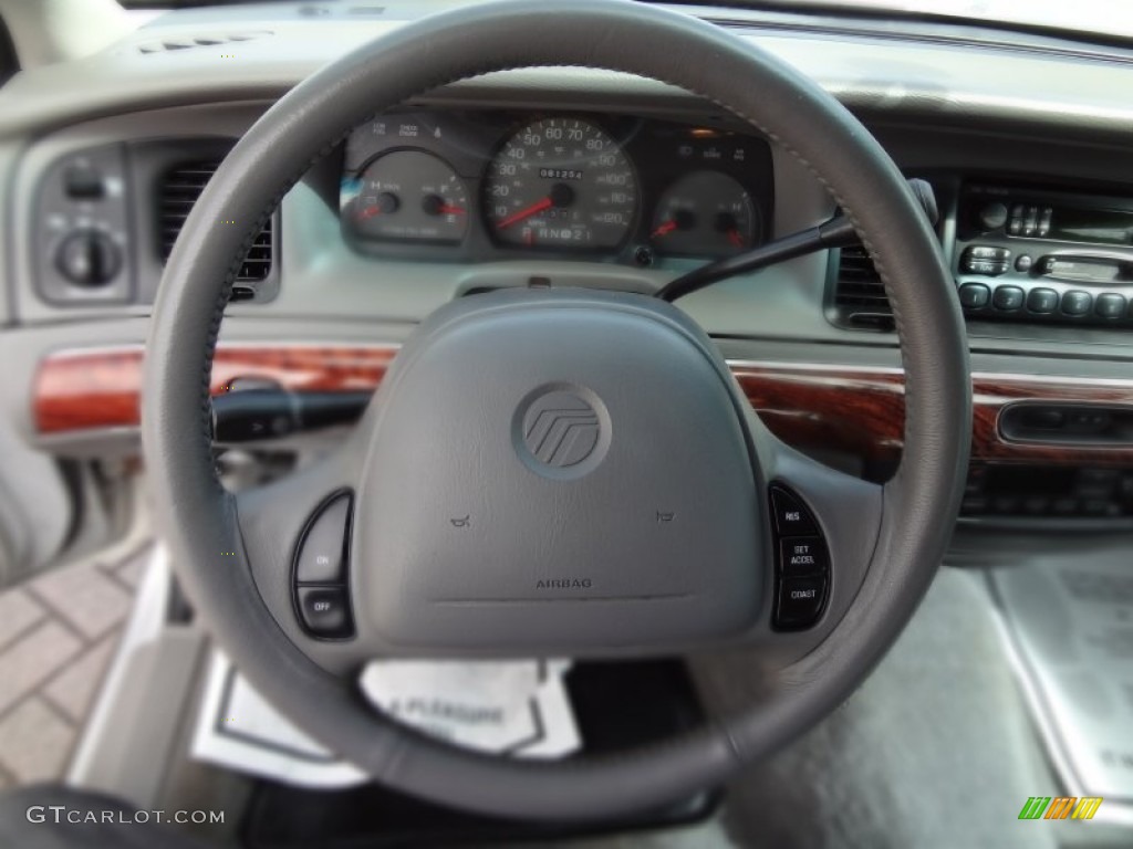 2000 Mercury Grand Marquis LS Light Graphite Steering Wheel Photo #78241180