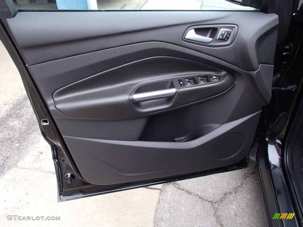 2013 Ford Escape SEL 2.0L EcoBoost 4WD Charcoal Black Door Panel Photo #78241683