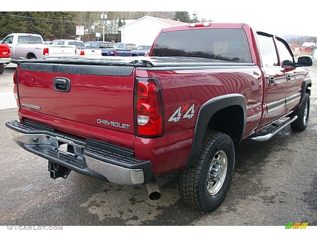 2005 Silverado 2500HD LS Crew Cab 4x4 - Sport Red Metallic / Dark Charcoal photo #7