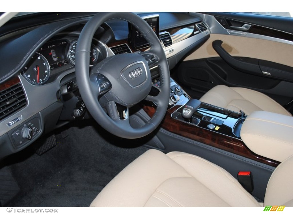 Velvet Beige Interior 2013 Audi A8 4.0T quattro Photo #78241843