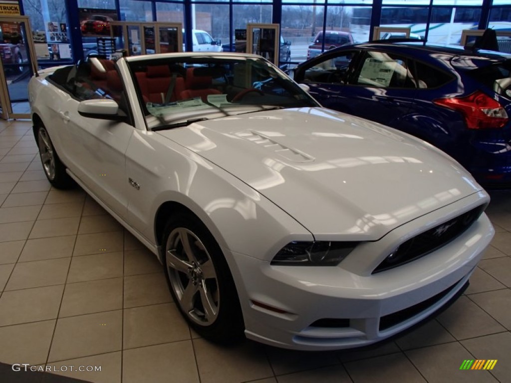 Oxford White 2014 Ford Mustang GT Premium Convertible Exterior Photo #78242272