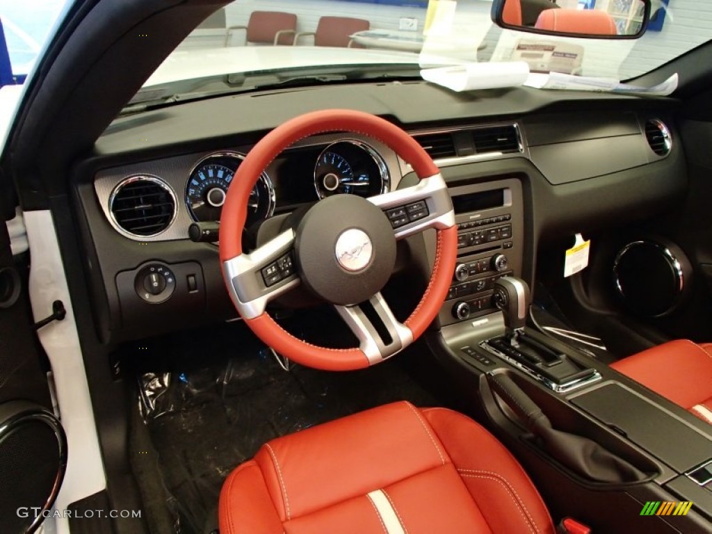 Brick Red/Cashmere Accent Interior 2014 Ford Mustang GT Premium Convertible Photo #78242403