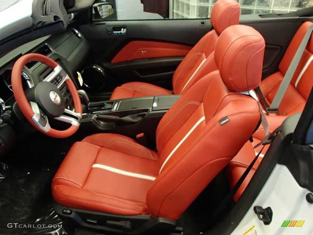 Brick Red Cashmere Accent Interior 2014 Ford Mustang Gt
