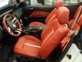 2014 Ford Mustang Brick Red/Cashmere Accent Interior Front Seat Photo