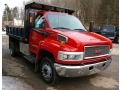 2003 Victory Red GMC C Series TopKick C4500 Regular Cab Chassis Stake Truck  photo #9