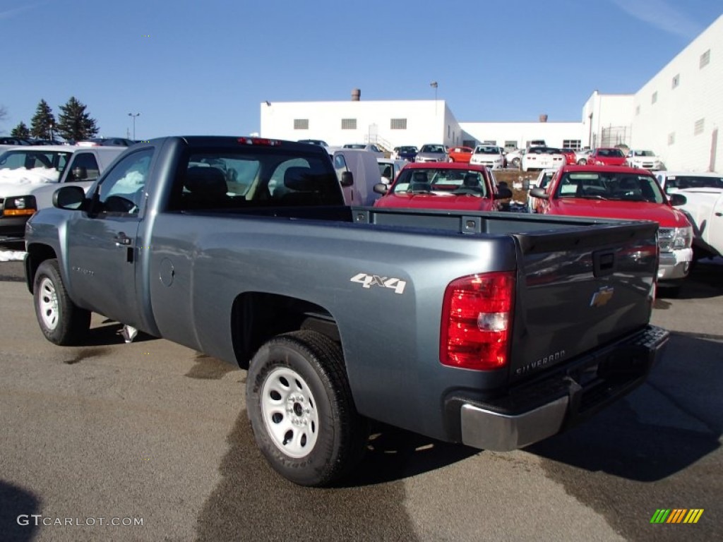 2013 Silverado 1500 Work Truck Regular Cab 4x4 - Blue Granite Metallic / Dark Titanium photo #8