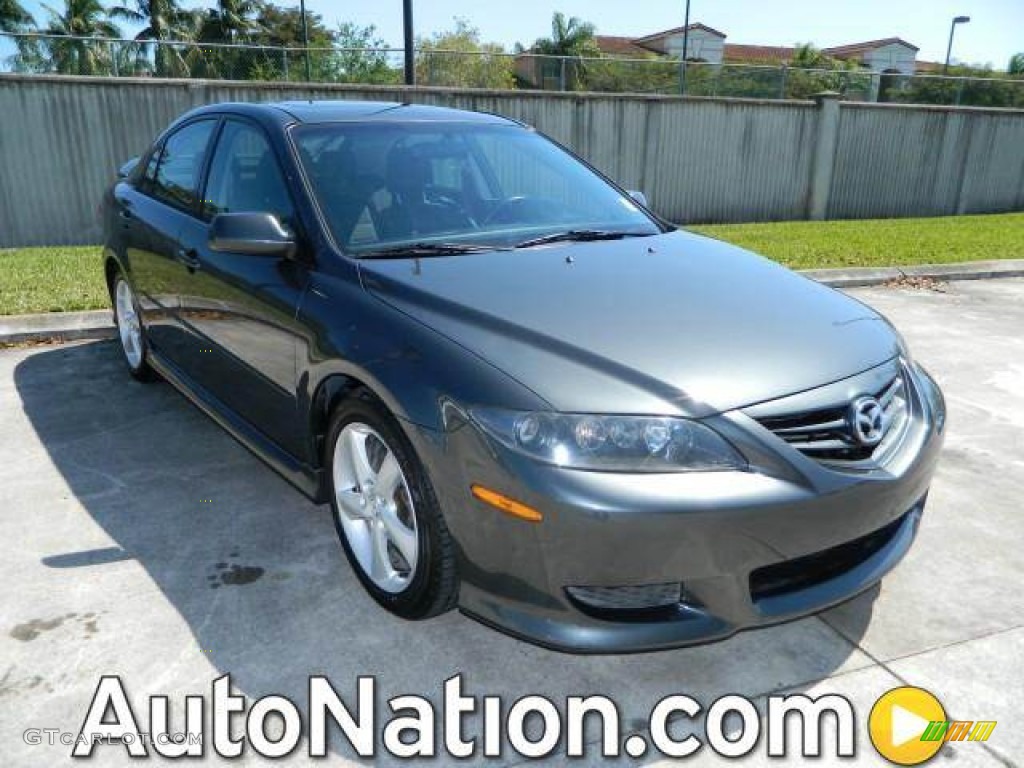 2005 MAZDA6 i Sport Hatchback - Steel Gray Metallic / Black photo #1