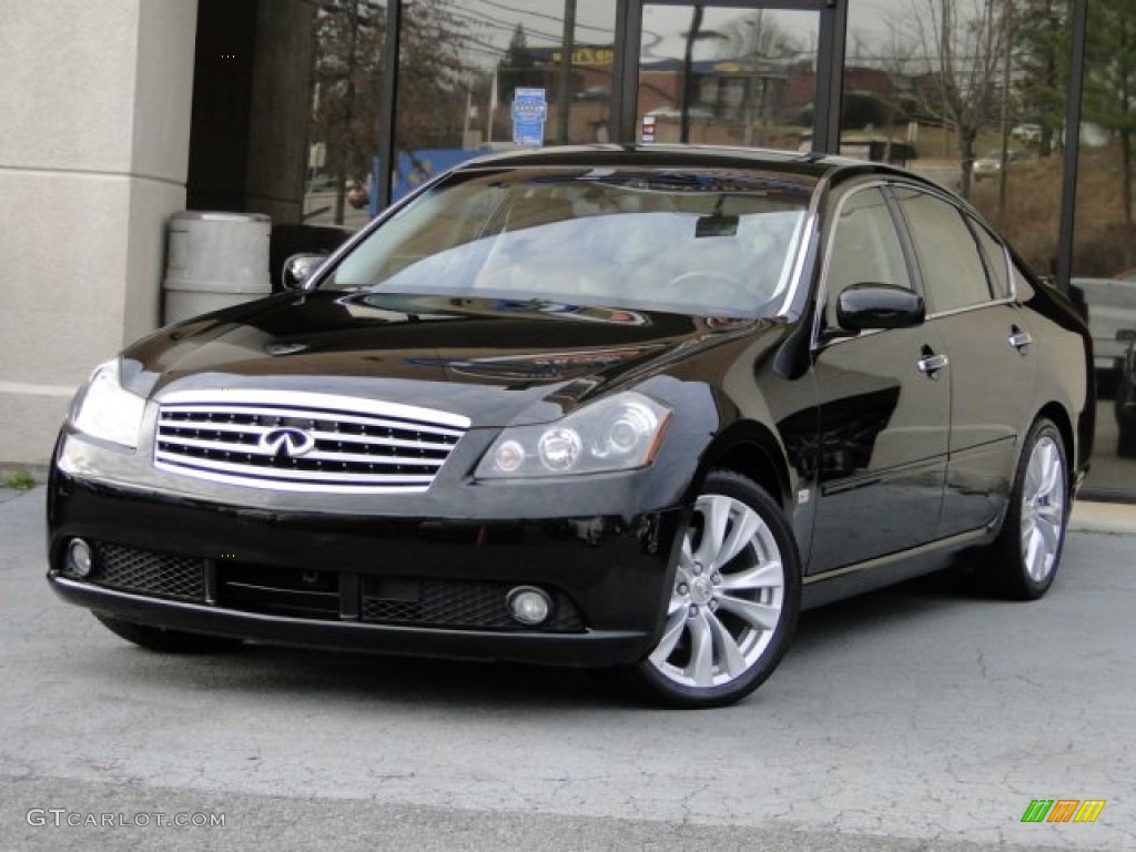 2006 M 35 Sport Sedan - Black Obsidian / Bourbon photo #1