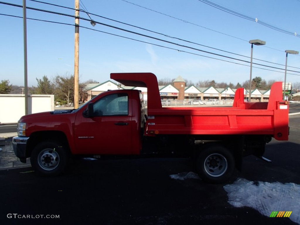 2013 Silverado 3500HD WT Regular Cab Dump Truck - Victory Red / Dark Titanium photo #1