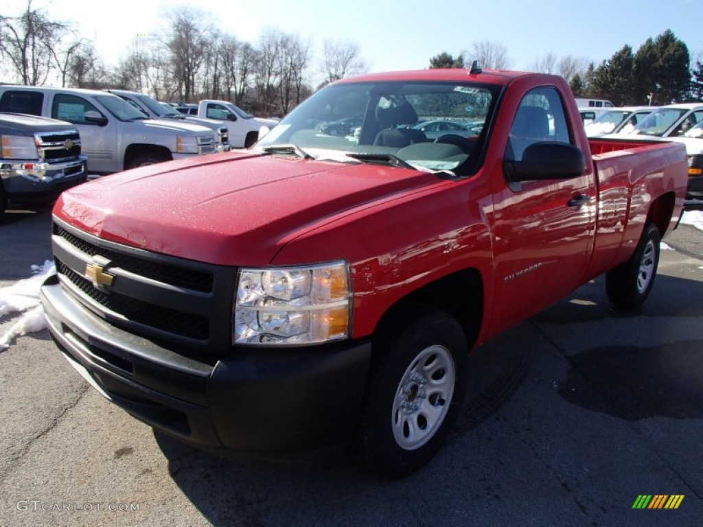 2013 Silverado 1500 Work Truck Regular Cab - Victory Red / Dark Titanium photo #2