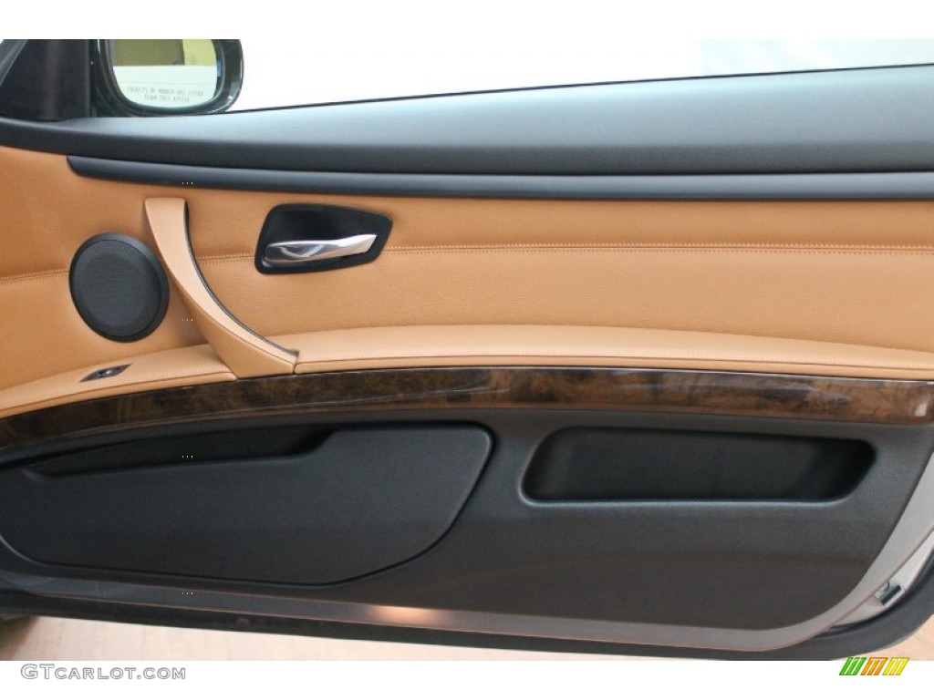 2010 BMW 3 Series 335i Coupe Saddle Brown Dakota Leather Door Panel Photo #78244210