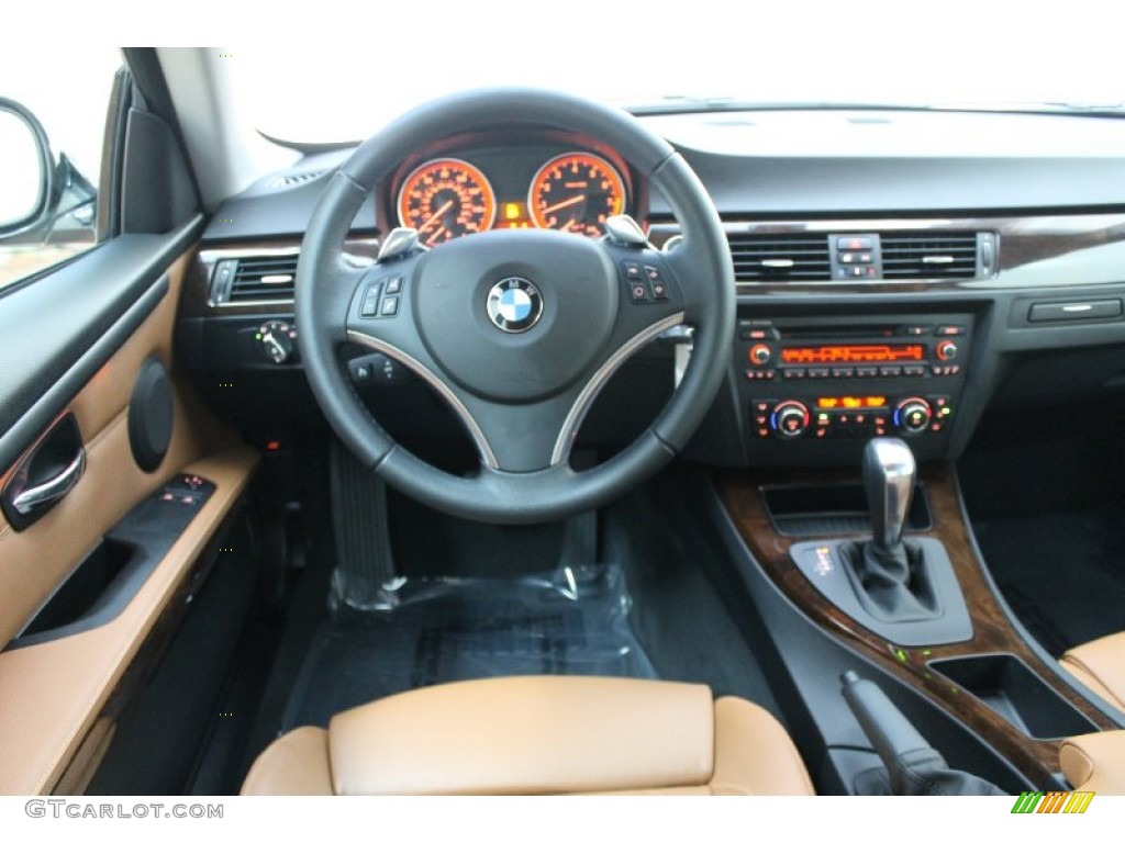 2010 BMW 3 Series 335i Coupe Saddle Brown Dakota Leather Dashboard Photo #78244293