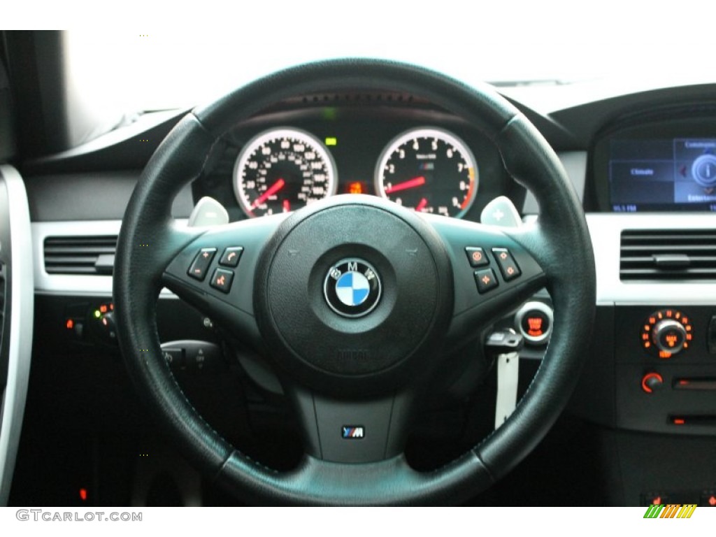 2006 BMW M5 Standard M5 Model Black Steering Wheel Photo #78244747