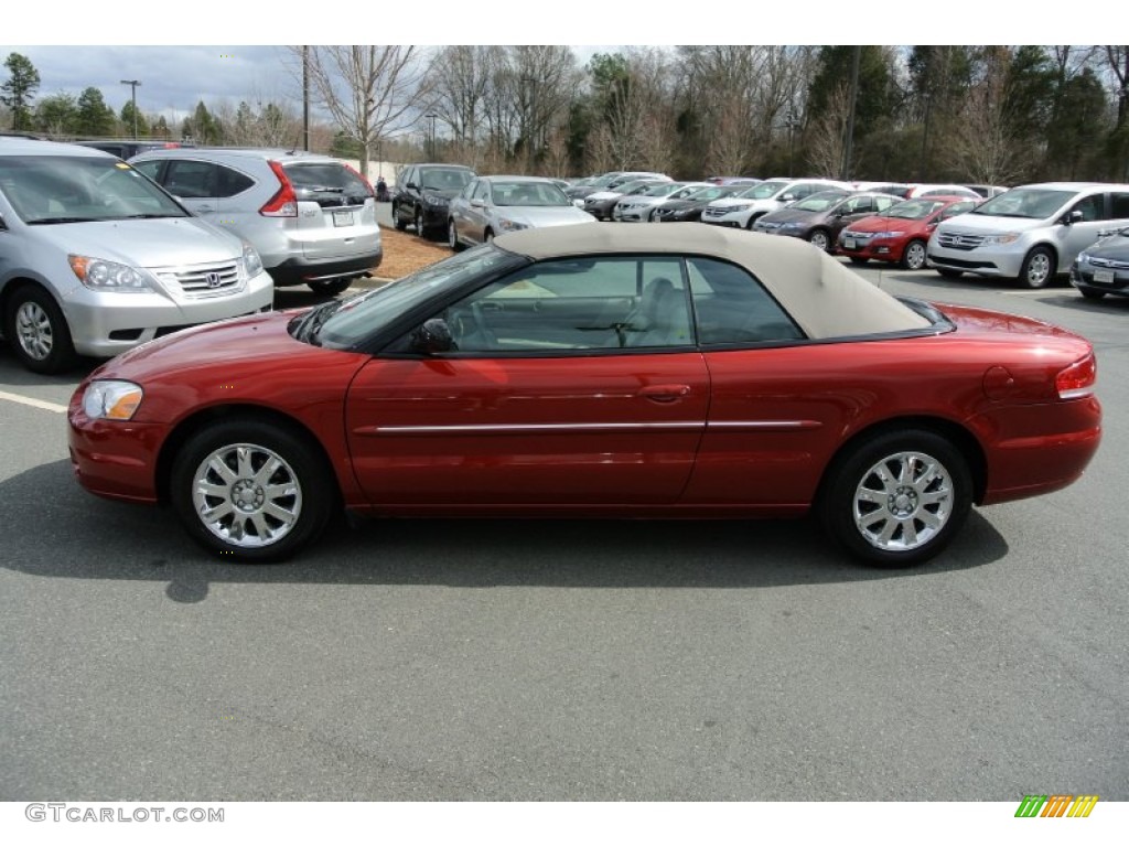 2004 Sebring Limited Convertible - Inferno Red Pearl / Taupe photo #3