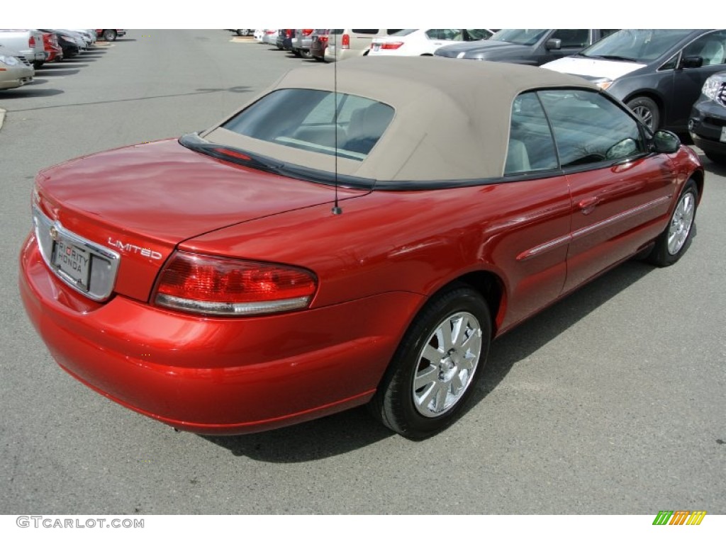 2004 Sebring Limited Convertible - Inferno Red Pearl / Taupe photo #5