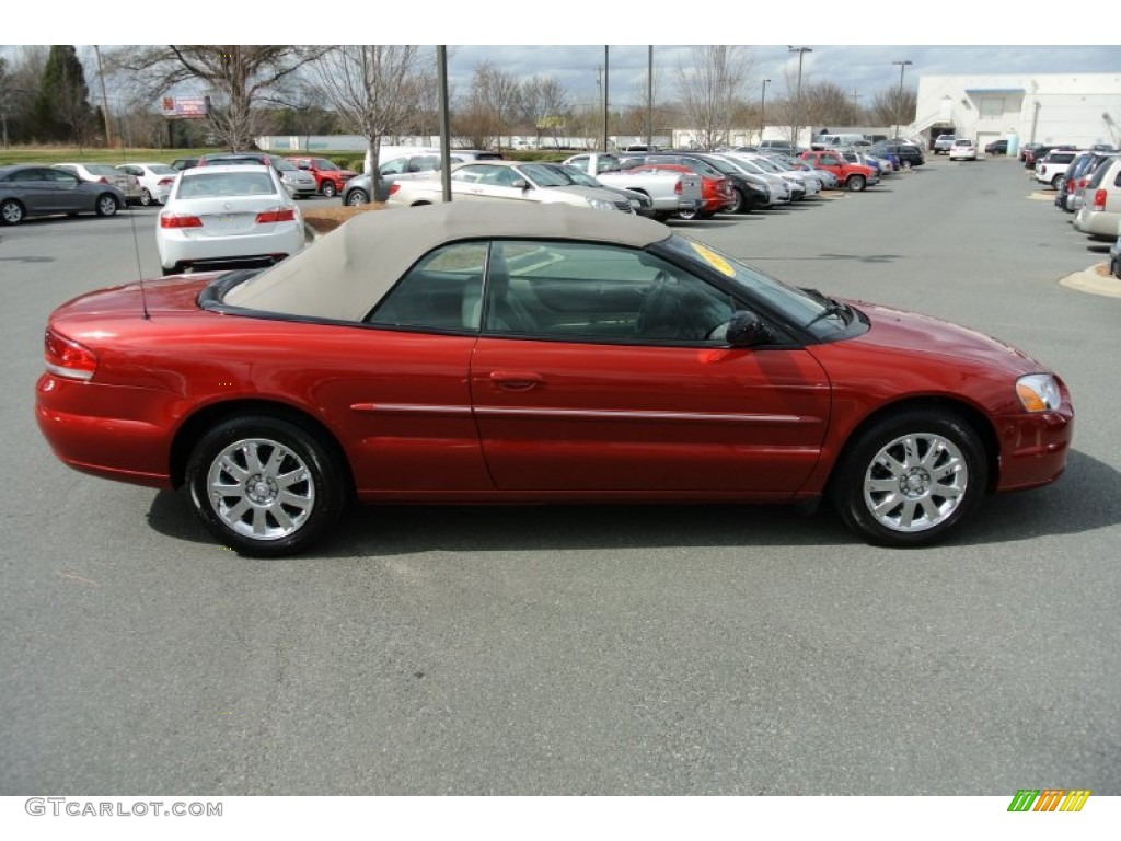 2004 Sebring Limited Convertible - Inferno Red Pearl / Taupe photo #6