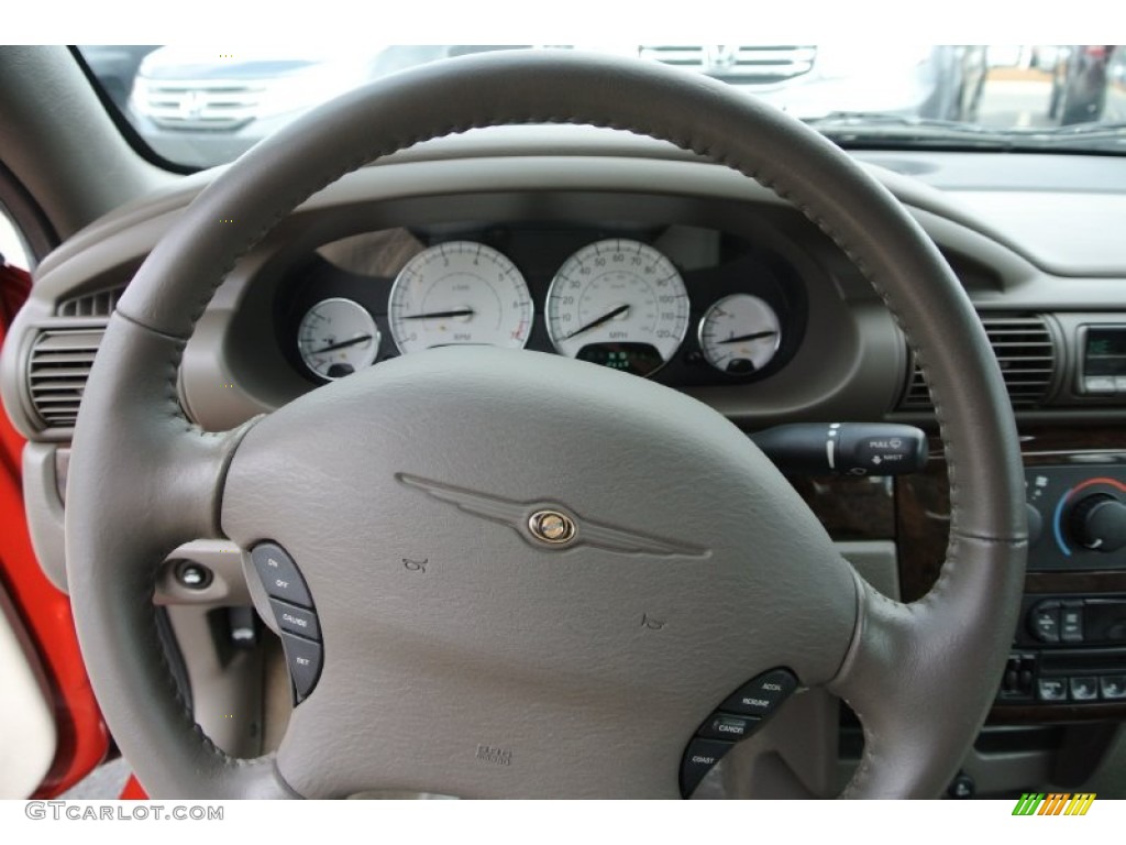 2004 Chrysler Sebring Limited Convertible Taupe Steering Wheel Photo #78245020