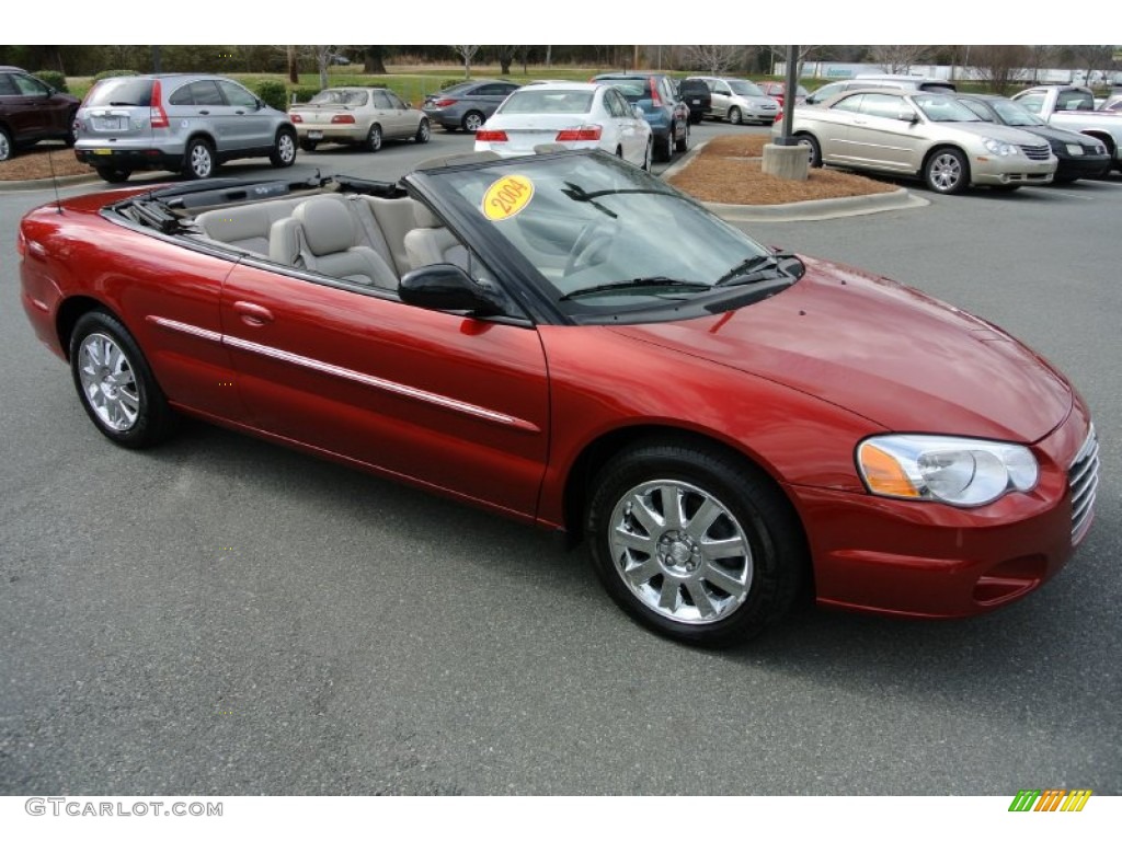 2004 Sebring Limited Convertible - Inferno Red Pearl / Taupe photo #27