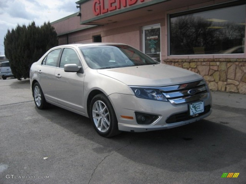 2010 Fusion SEL V6 AWD - Smokestone Metallic / Camel photo #4