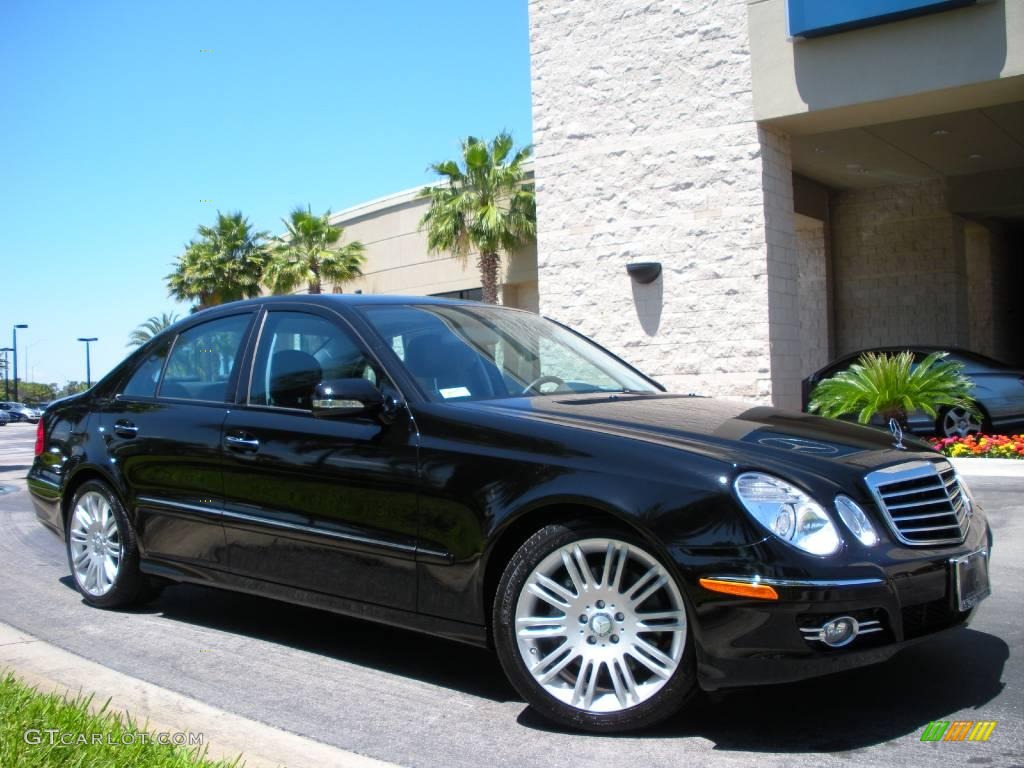 2008 E 350 Sedan - Black / Black photo #1