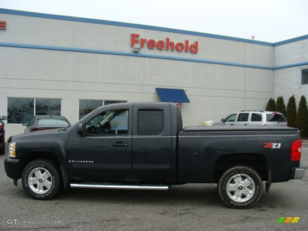 2009 Silverado 1500 LT Extended Cab 4x4 - Black Granite Metallic / Ebony photo #3