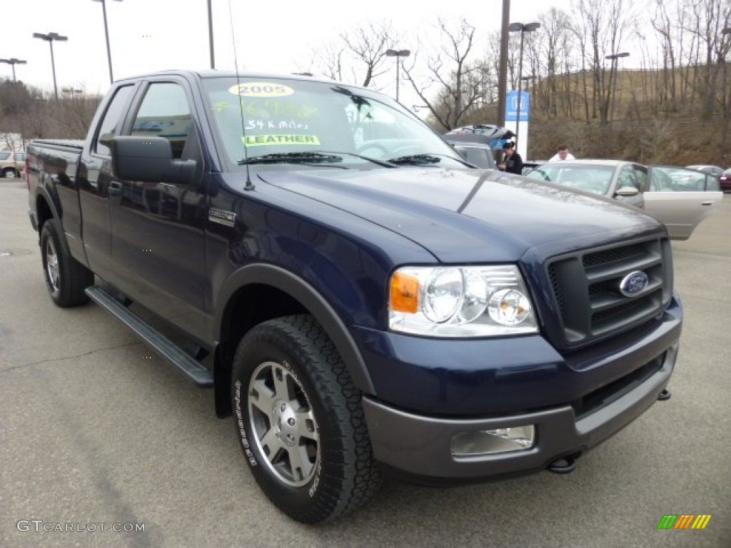 True Blue Metallic 2005 Ford F150 FX4 SuperCab 4x4 Exterior Photo #78248017