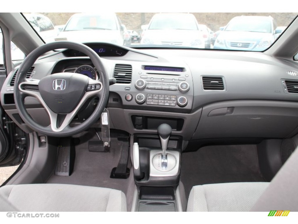 2010 Honda Civic LX Sedan Gray Dashboard Photo #78249091