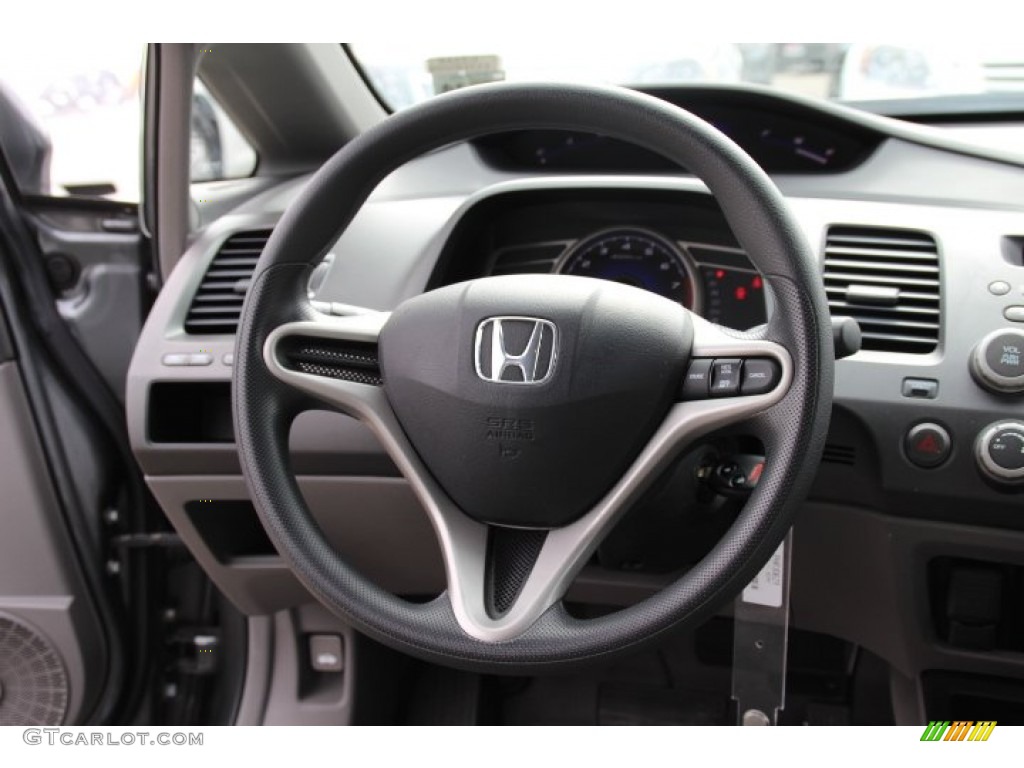 2010 Honda Civic LX Sedan Gray Steering Wheel Photo #78249142