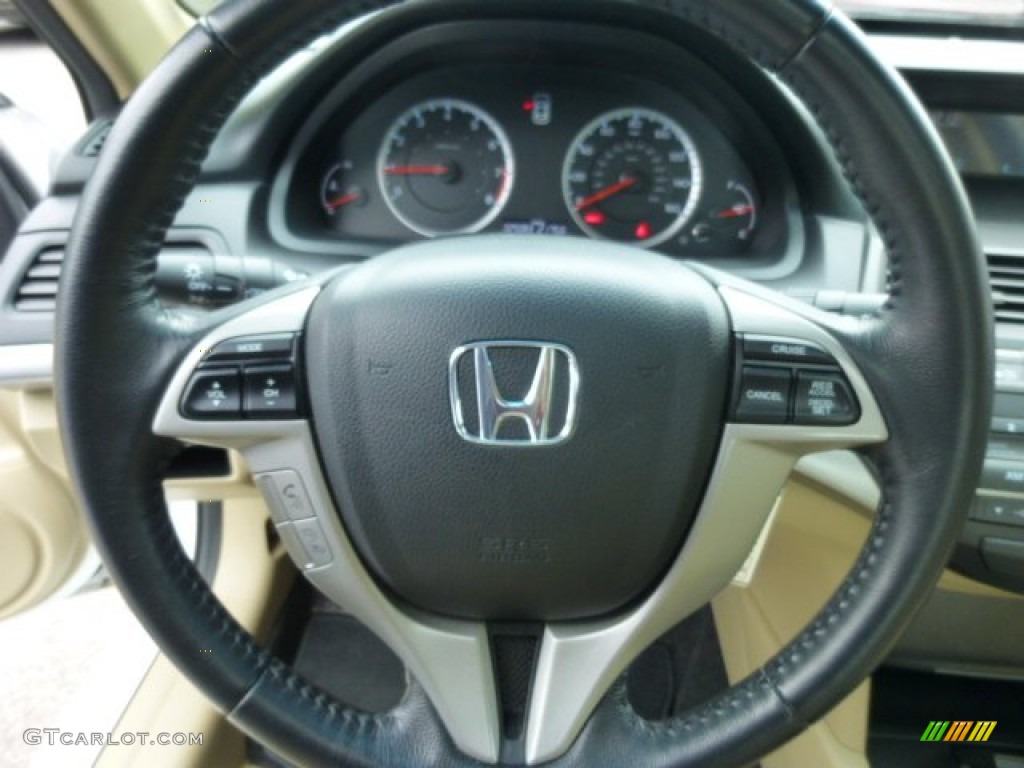 2011 Honda Accord EX Coupe Ivory Steering Wheel Photo #78249664