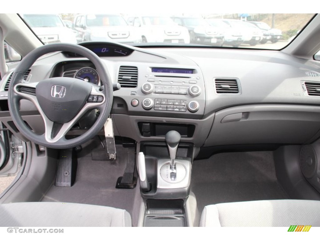2010 Honda Civic LX Sedan Gray Dashboard Photo #78250012