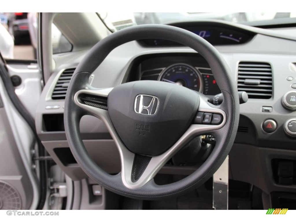 2010 Honda Civic LX Sedan Gray Steering Wheel Photo #78250042