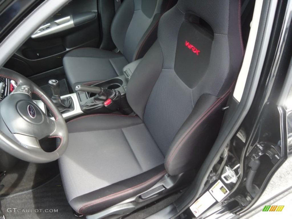 Carbon Black Interior 2010 Subaru Impreza WRX Sedan Photo #78250698