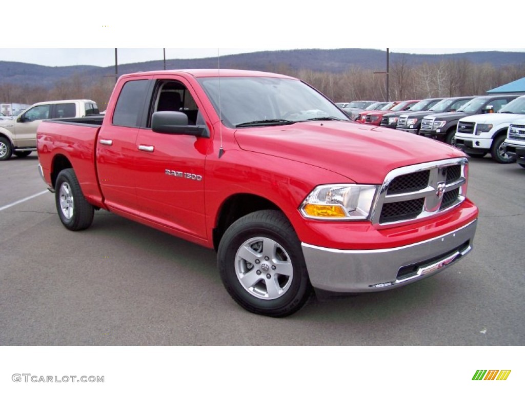 Flame Red 2012 Dodge Ram 1500 SLT Quad Cab 4x4 Exterior Photo #78253993