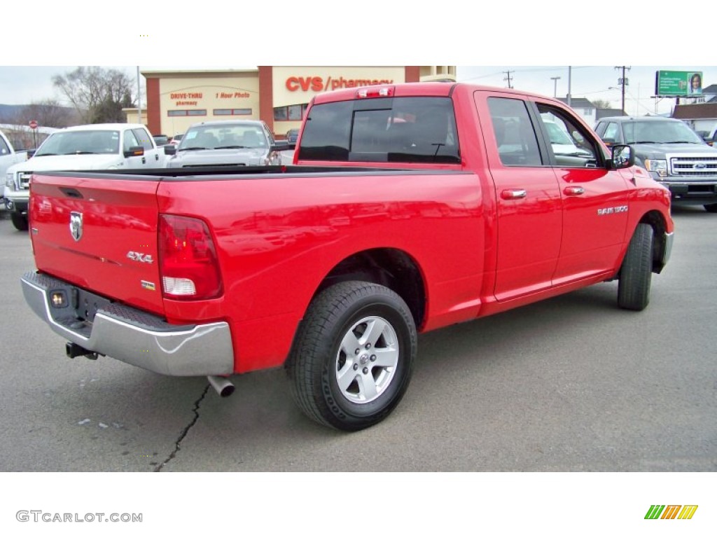 2012 Ram 1500 SLT Quad Cab 4x4 - Flame Red / Light Pebble Beige/Bark Brown photo #5