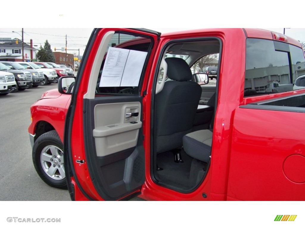 2012 Ram 1500 SLT Quad Cab 4x4 - Flame Red / Light Pebble Beige/Bark Brown photo #14