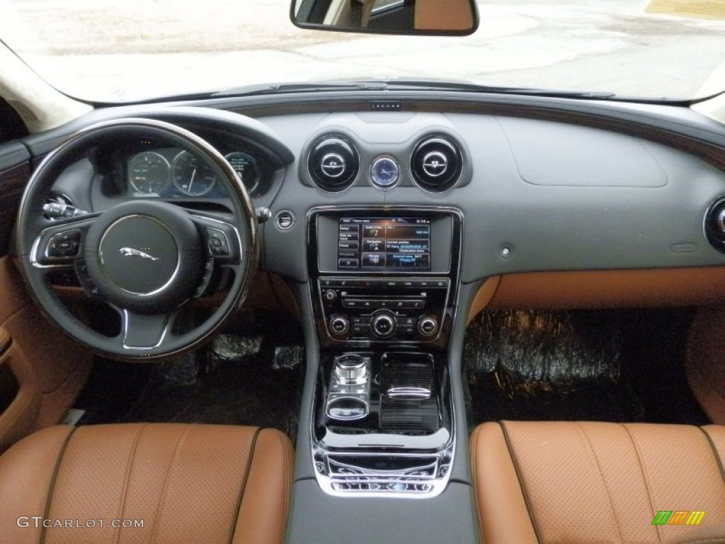 2013 Jaguar XJ XJL Portfolio AWD London Tan/Jet Dashboard Photo #78254334