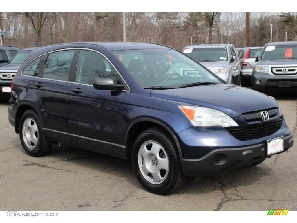 2008 CR-V LX 4WD - Royal Blue Pearl / Gray photo #3