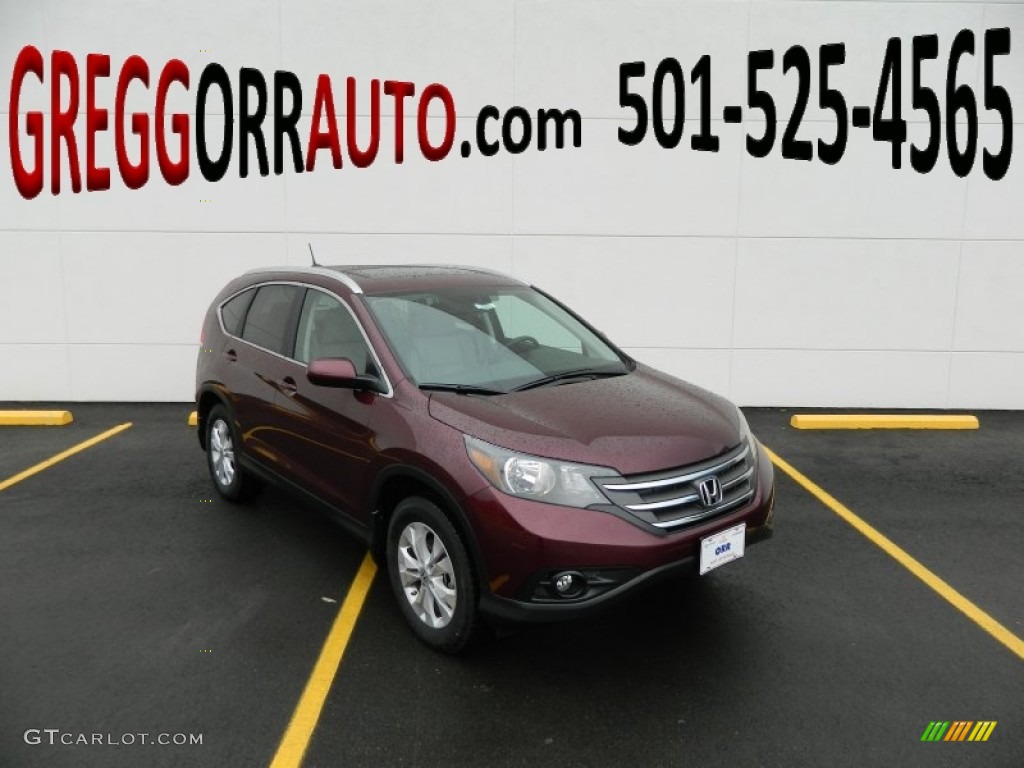 2013 CR-V EX-L - Basque Red Pearl II / Gray photo #1